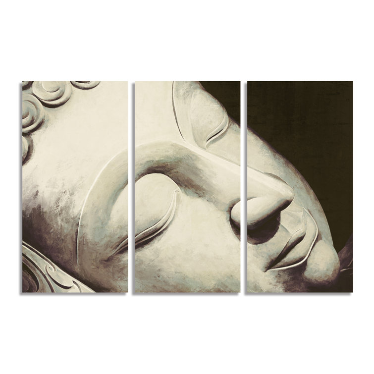 Latitude Vive CANVAS PRINT BUDDHA 3 Piece Wrapped Canvas Painting